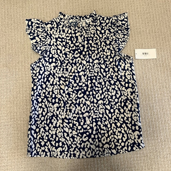 Blue and white sleeveless Top - Picture 1 of 4